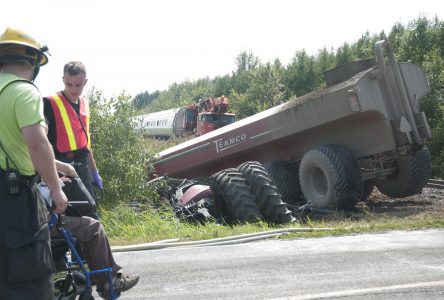 Collision entre un train et un tracteur