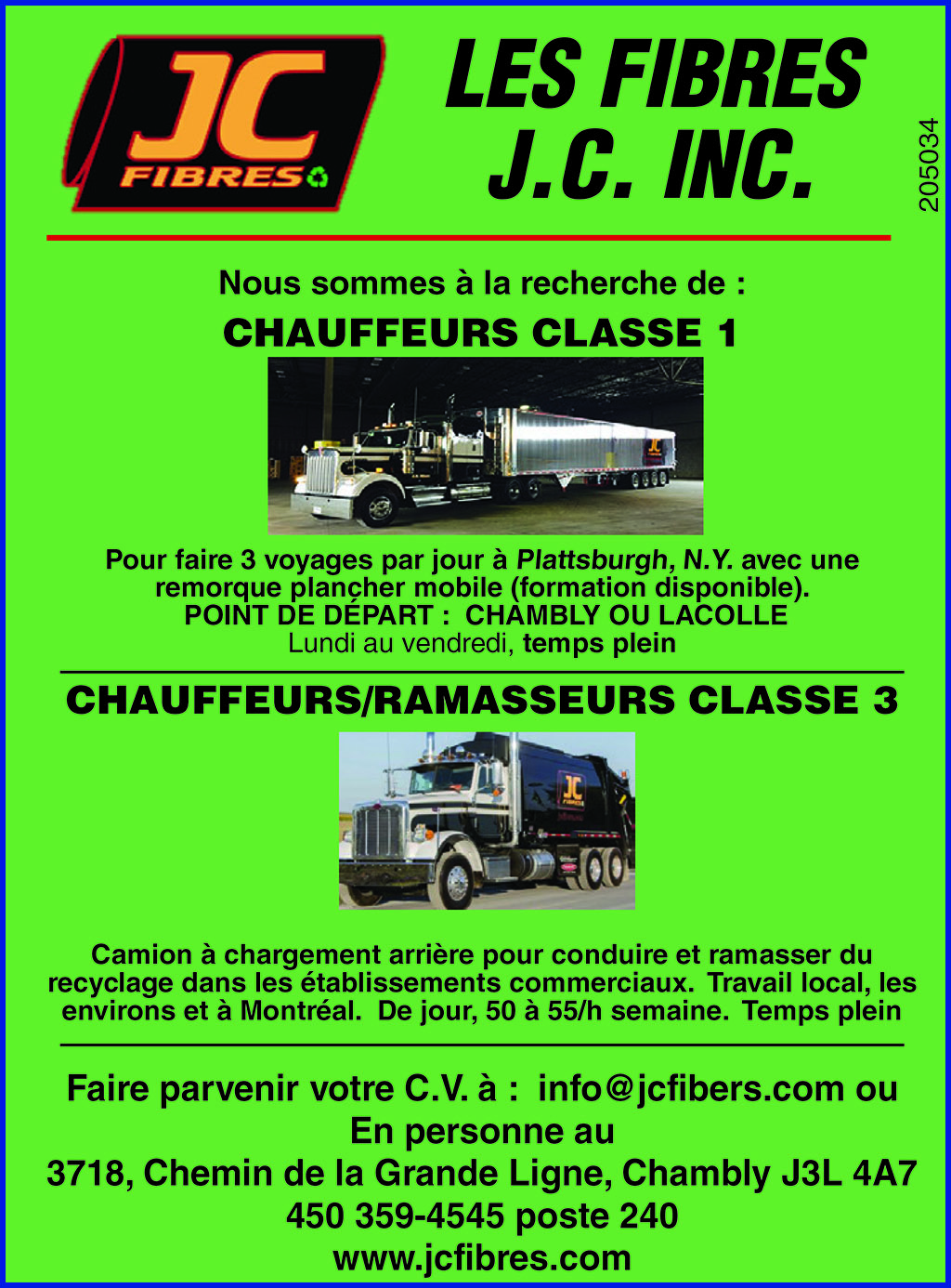 Logo de CHAUFFEURS CLASSE 1 – CHAUFFEURS/RAMASSEURS CLASSE 3
