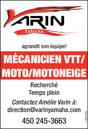 Logo de MÉCANICIEN VTT/ MOTO/MOTONEIGE