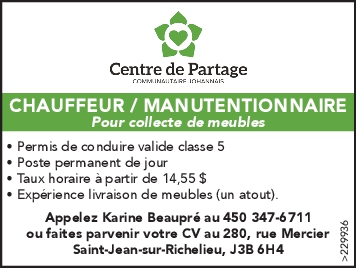 Logo de CHAUFFEUR / MANUTENTIONNAIRE Pour collecte de meubles