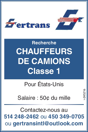 Logo de CHAUFFEURS DE CAMIONS Classe 1