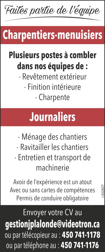 Logo de Charpentiers-menuisiers / Journaliers