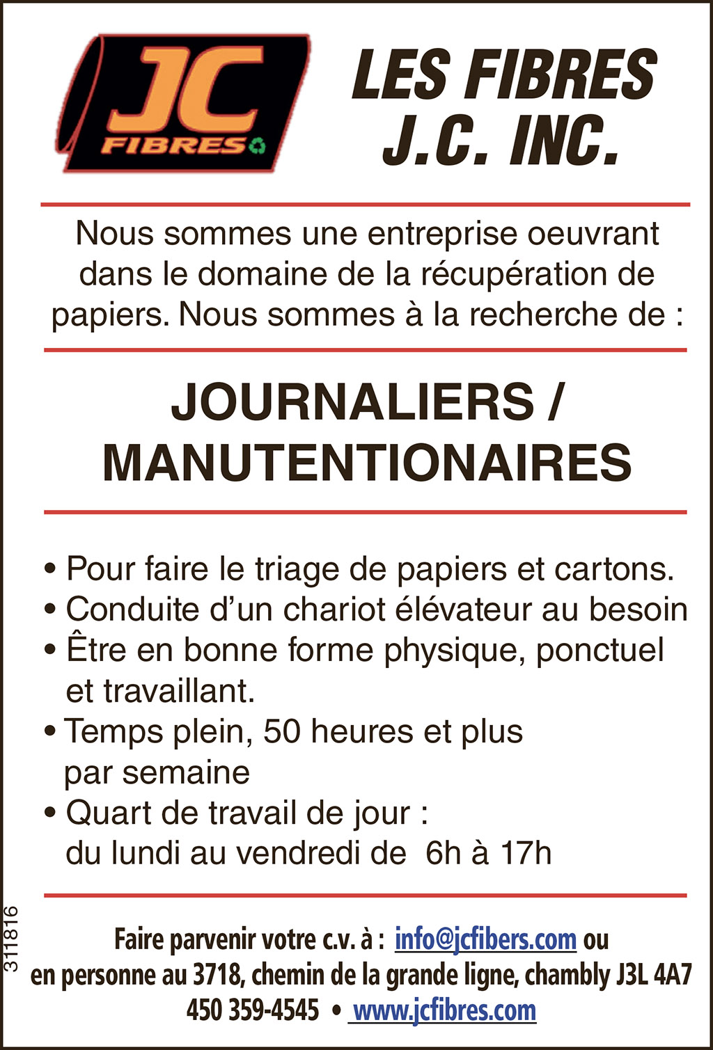 Logo de JOURNALIERS / MANUTENTIONAIRES