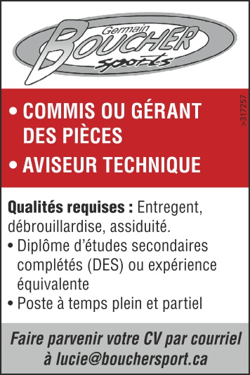 Logo de COMMIS OU GÉRANT DES PIÈCES • AVISEUR TECHNIQUE