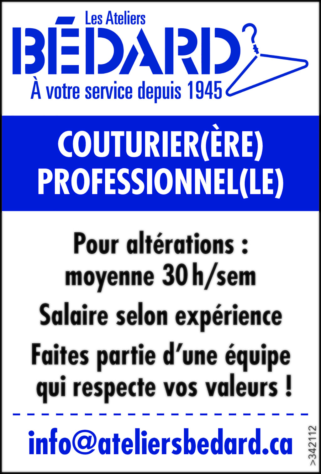 Logo de COUTURIER(ÈRE) PROFESSIONNEL(LE)
