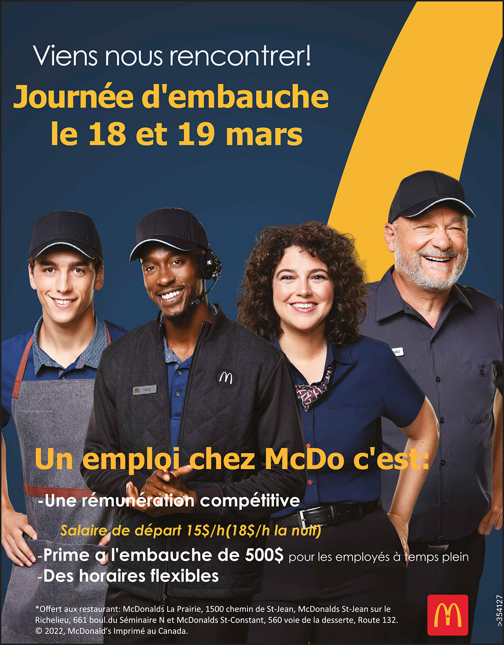 Logo de McDonalds St-Jean – JOURNÉE D’EMBAUCHE!