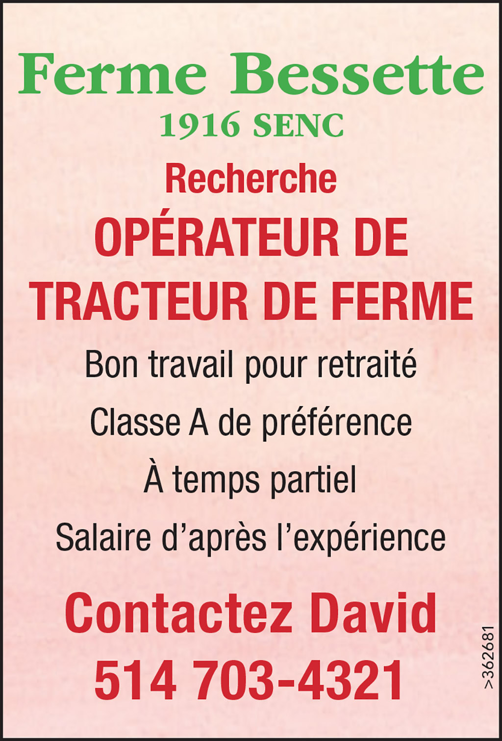 Logo de OPÉRATEUR DE TRACTEUR DE FERME