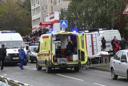 13 morts et 21 blessés lors d’une fusillade dans une école en Russie