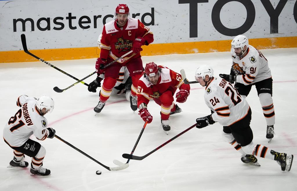 Les Canadiens jouant dans la KHL sont avertis de quitter la Russie et le Bélarus