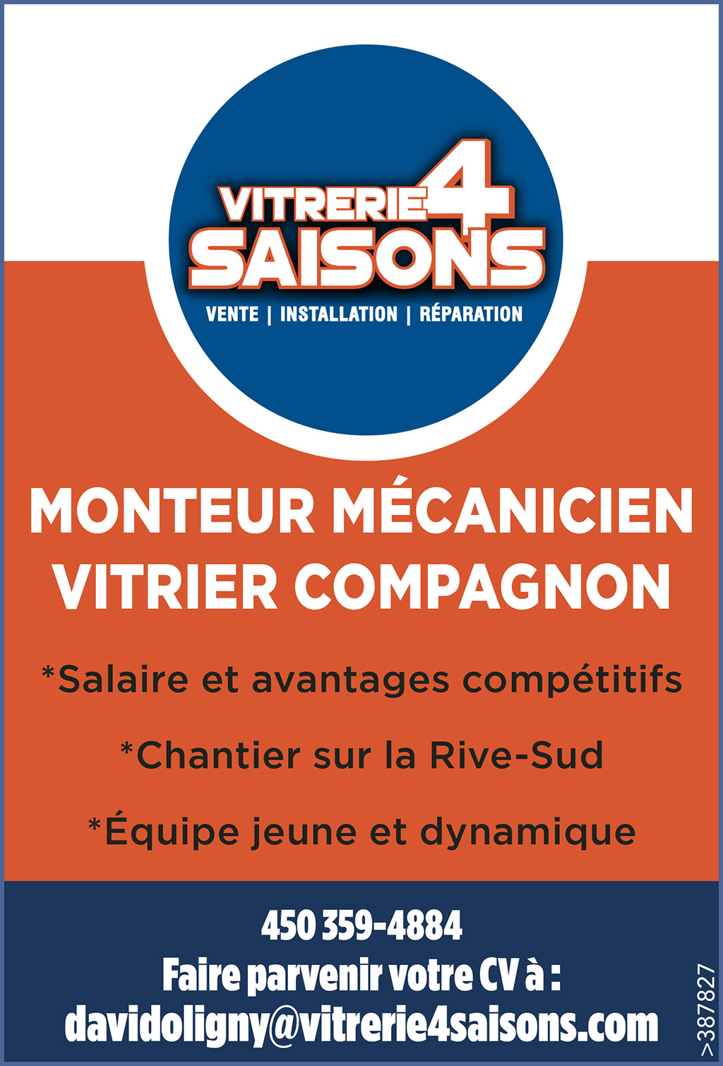 Logo de MONTEUR MÉCANICIEN VITRIER COMPAGNON