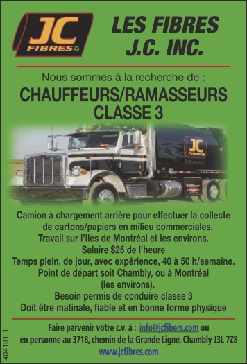 Logo de CHAUFFEURS/RAMASSEURS CLASSE 3