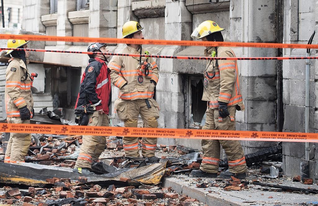 Les sept corps ont été sortis des décombres de l’immeuble du Vieux-Montréal