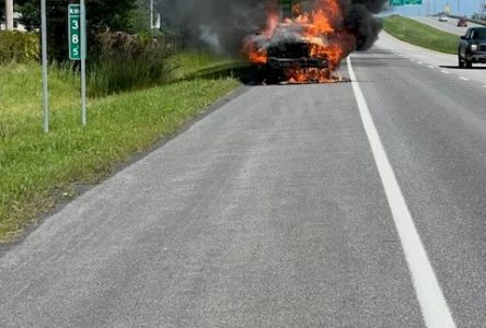 Camion en feu sur l’autoroute 35