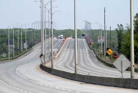Une nouvelle fissure sur le pont de l’Île-aux-Tourtes cause la fermeture de voies