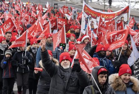 La FAE a manifesté devant les ports de Montréal et de Québec jeudi matin